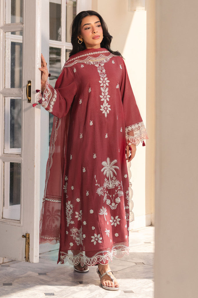 RUST EMBER-2PC (SHIRT & DUPATTA)