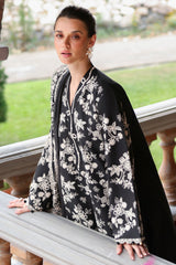 OBSIDIAN BLOOM-3PC EMBROIDERED LAWN SUIT