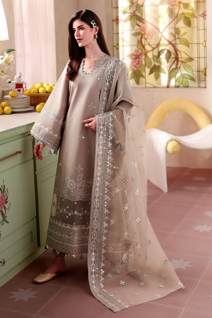 SAGE TINT-3PC EMBROIDERED LAWN SUIT