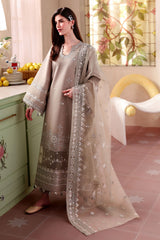 SAGE TINT-3PC EMBROIDERED LAWN SUIT