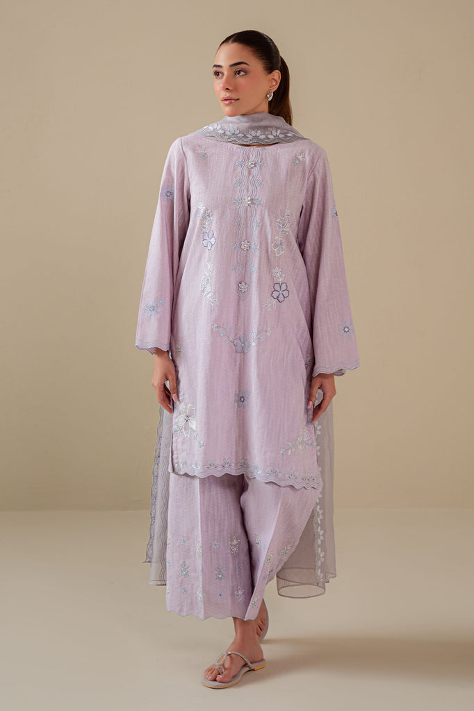 LILAC BLUSH -3PC (SHIRT, TROUSER & DUPATTA)