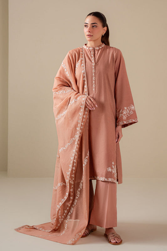 SAND CLAY-3PC (SHIRT, TROUSER & DUPATTA)