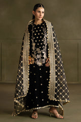 RAVEN CHARM-3PC VELVET EMBROIDERED SUIT