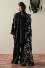 EBONY MIST-3PC EMBROIDERED SUIT