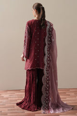 SCARLET STARDUST  - 4PC SILK EMBROIDERED SUIT