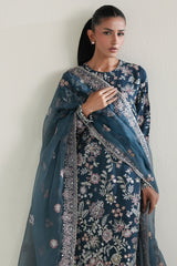 ROYAL MIDNIGHT -3PC SILK EMBROIDERED SUIT