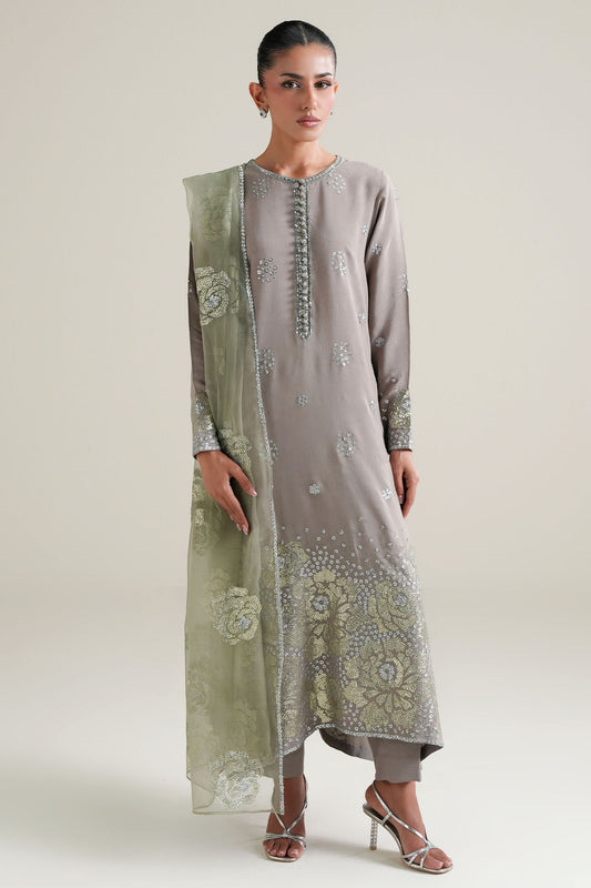 RADIANT JADE -3PC SILK EMBROIDERED SUIT