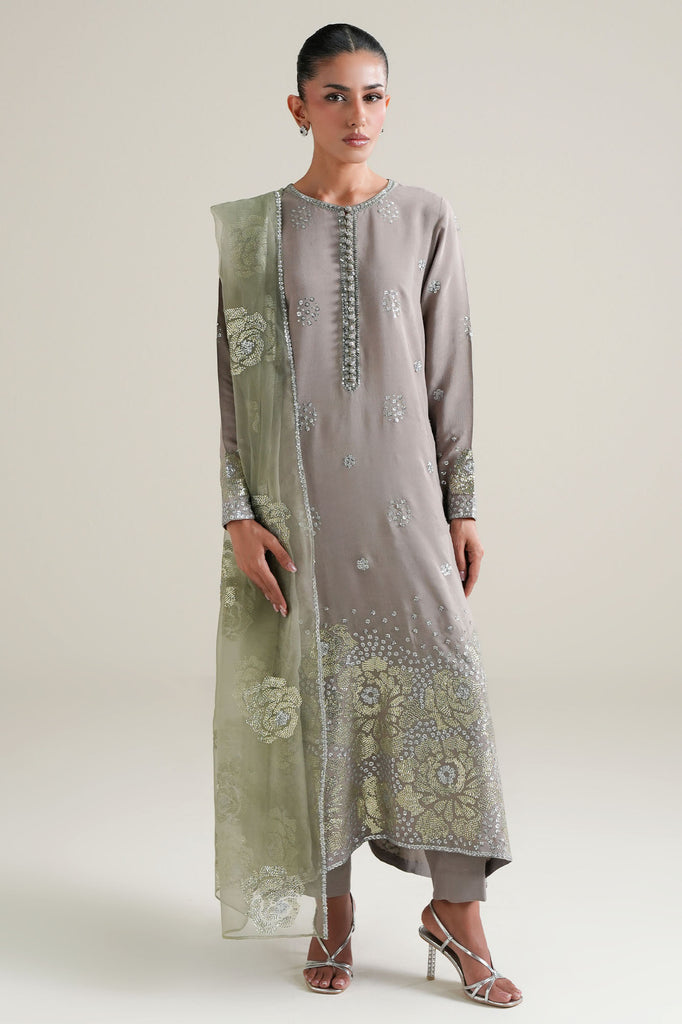 RADIANT JADE -3PC SILK EMBROIDERED SUIT