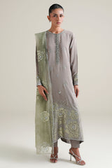 RADIANT JADE -3PC SILK EMBROIDERED SUIT