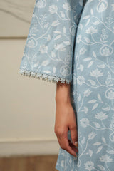 SERENE BLUE-3 PIECE PRINTED LAWN SUIT