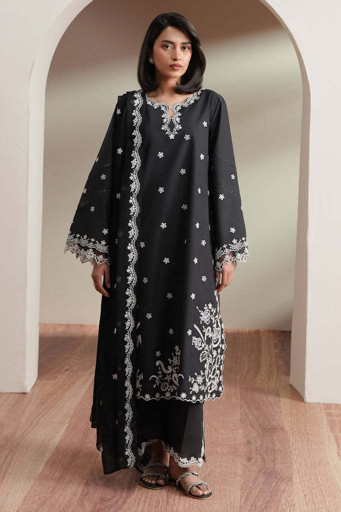 NOIR CANVAS-3PC EMBROIDERED LAWN SUIT