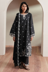 NOIR CANVAS-3PC EMBROIDERED LAWN SUIT