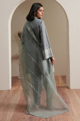 AQUA REVERIE-3PC EMBROIDERED LAWN SUIT