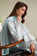 POWDERED SKY - 2PC (SHIRT & DUPATTA)