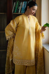 CITRINE GRACE-3PC EMBROIDERED LAWN SUIT