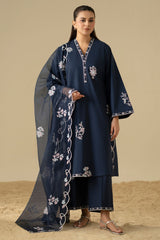 AZURE GRACE-3PC (SHIRT, TROUSER & DUPATTA)