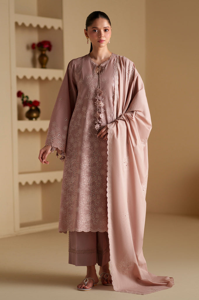 COPPER SAND-3PC CHIKANKARI SUIT