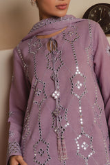 AMETHYST SHIMMER -3PC (SHIRT, TROUSER & DUPATTA)