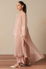CREAM BLUSH -3PC (SHIRT, TROUSER & DUPATTA)