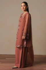 BLOOMING CLAY-3PC (SHIRT, TROUSER & DUPATTA)