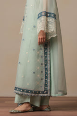BLUE GLOW-3PC (SHIRT, TROUSER & DUPATTA)