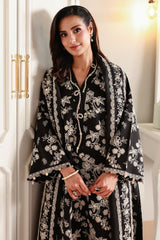 OBSIDIAN BLOOM-3PC (SHIRT, TROUSER & DUPATTA)