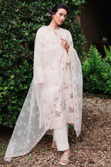 CARAMEL CREAM-3PC EMBROIDERED LAWN SUIT