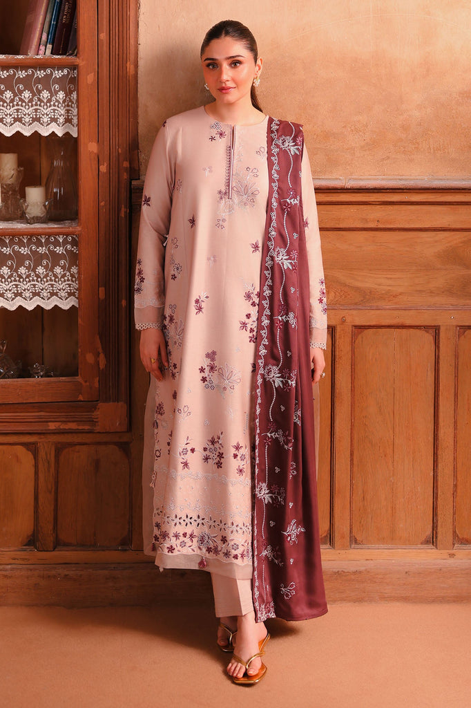 SAND WHISPER -3PC SATIN EMBROIDERED SUIT