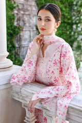 PEACH SPRINKLE-3PC EMBROIDERED LAWN SUIT