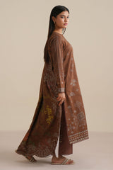 ANTIQUE CHARM-3PC KHADDAR PRINTED SUIT