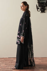 EBONY MIST-3PC EMBROIDERED SUIT