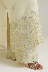 LIME GLOW-4PC NET EMBROIDERED SUIT
