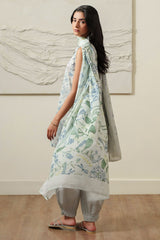 GRAY HORIZON-3 PIECE PRINTED LAWN SUIT