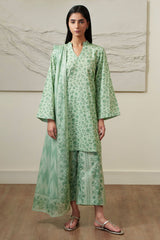 MINT BLOOM-3 PIECE PRINTED LAWN SUIT