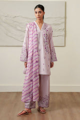 SPRING LILAC-3 PIECE PRINTED LAWN SUIT