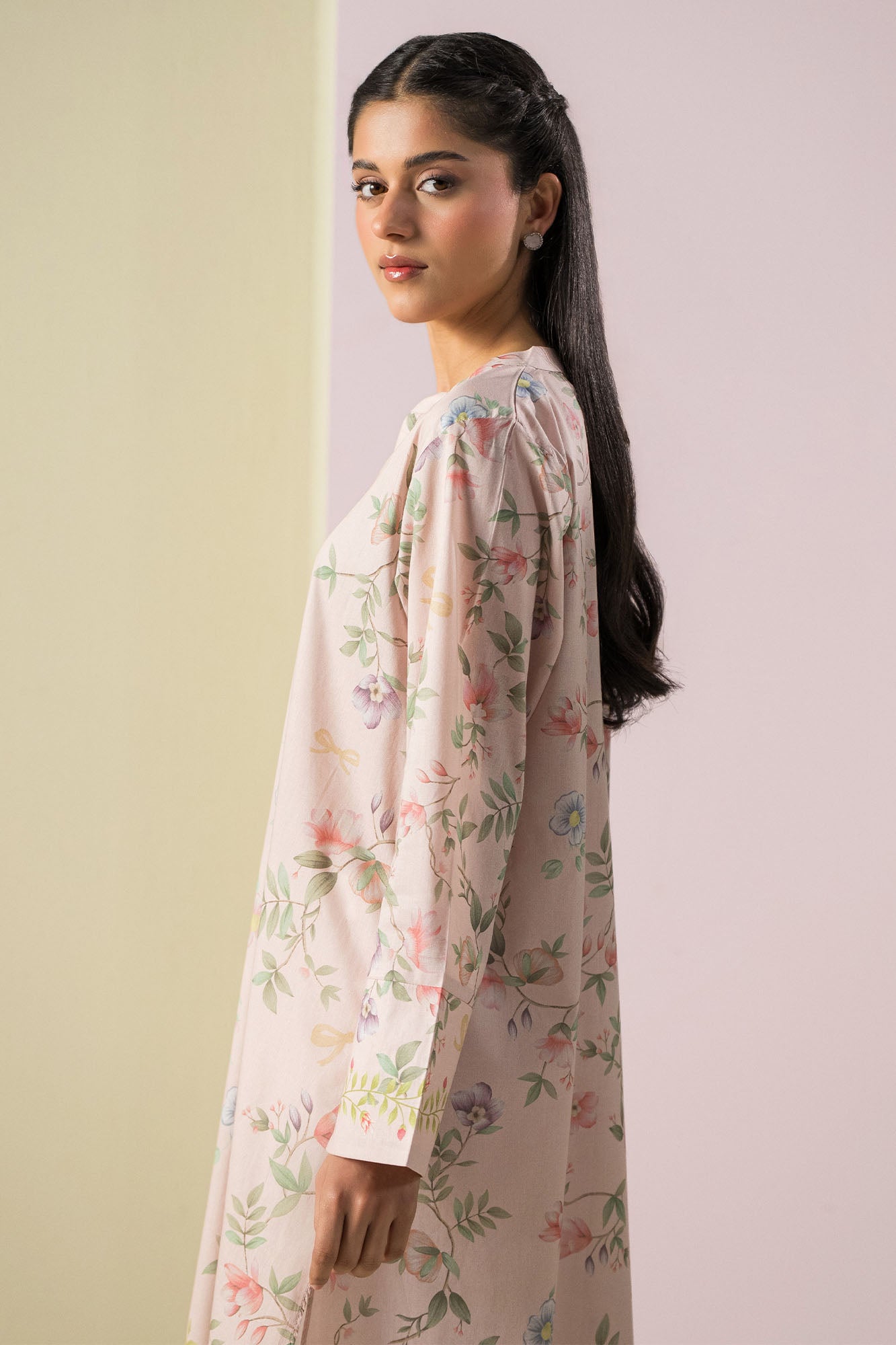 PALM HAZE PRINTED LAWN SHIRT