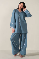 AURELIAN BLUE-2PC (SHIRT & SHALWAR)