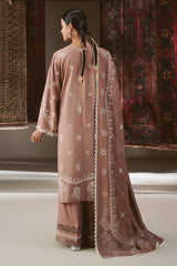 COCOA MUSK-3PC LINEN EMBROIDERED SUIT