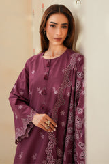 PLUM LUXE-3PC CHIKANKARI SUIT