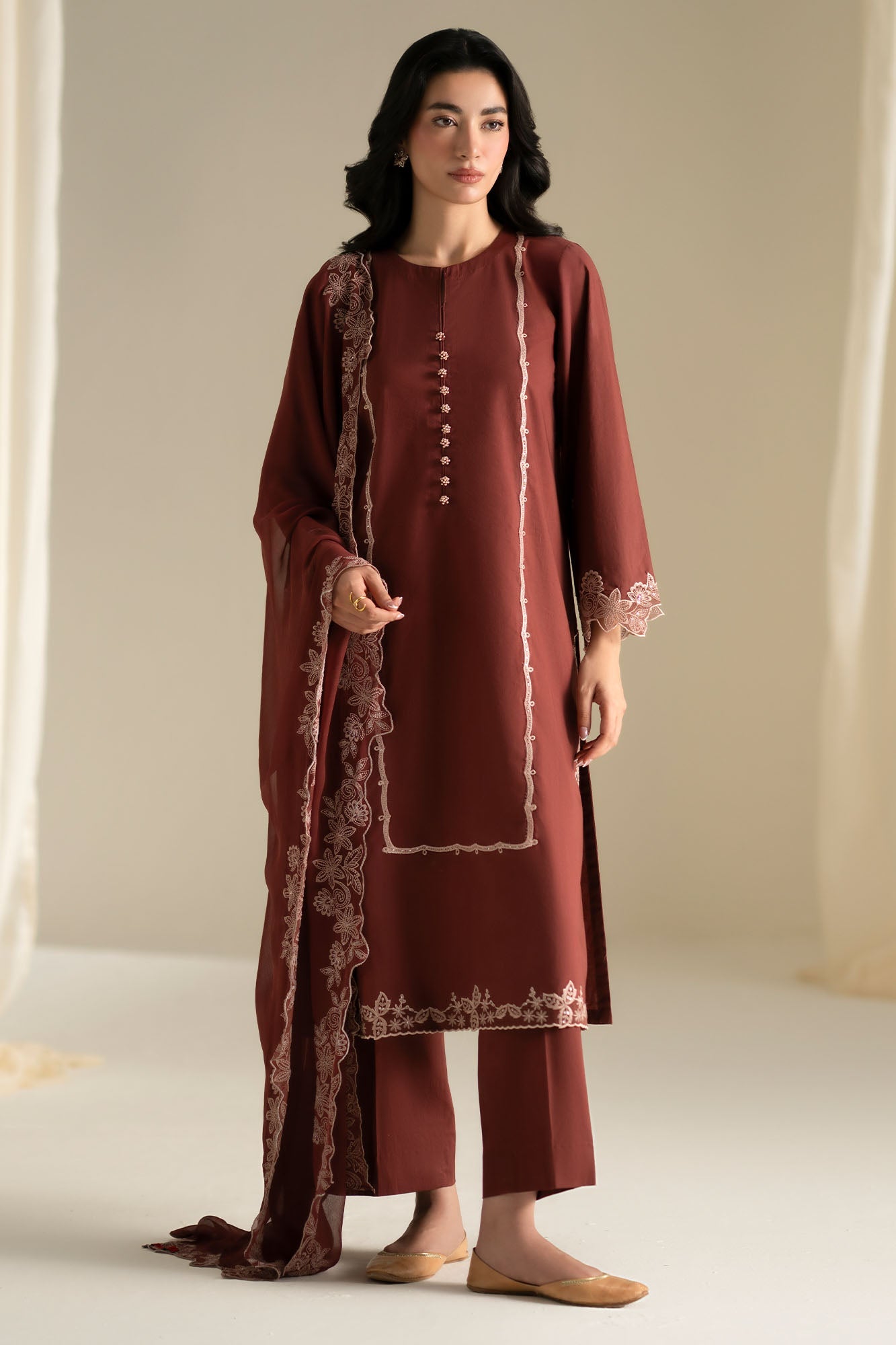 MUSKY FOREST-3PC (SHIRT, TROUSER & DUPATTA)