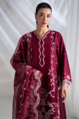 CRIMSON-3PC (SHIRT, TROUSER & DUPATTA)