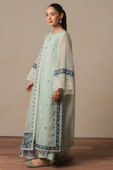 BLUE GLOW-3PC (SHIRT, TROUSER & DUPATTA)