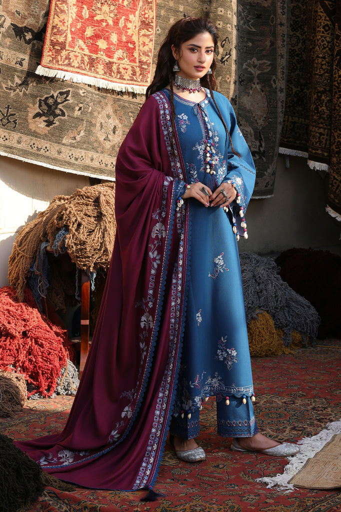 OCEAN REVERIE-3PC KHADDAR EMBROIDERED SUIT
