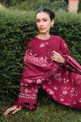 CRIMSON ROYALE-3PC EMBROIDERED LAWN SUIT