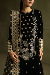 RAVEN CHARM-3PC VELVET EMBROIDERED SUIT