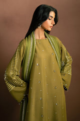 BLINGY LIME-3PC (SHIRT, TROUSER & DUPATTA)