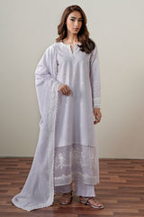 VIOLET DREAM-3PC EMBROIDERED SUIT