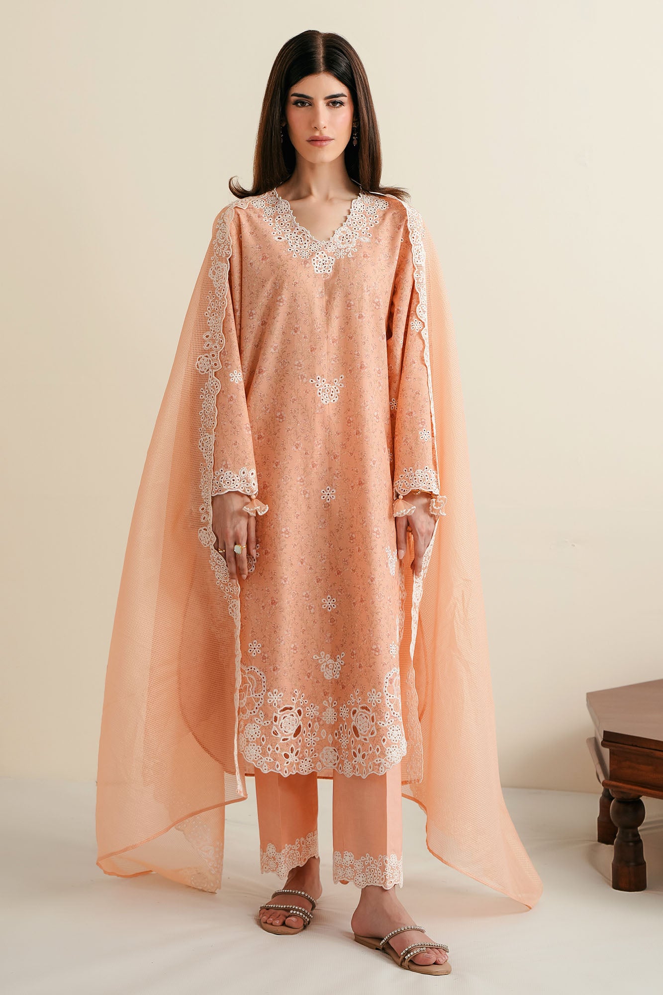 MEADOW BLOOM-3PC EMBROIDERED LAWN SUIT