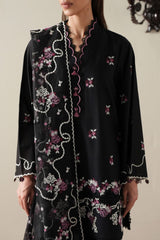 EBONY MIST-3PC EMBROIDERED SUIT