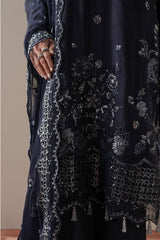 CELESTIAL BLUE -3PC SILK EMBROIDERED SUIT